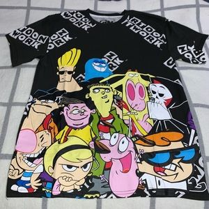 Cartoon Network All Over Print Shirt S Retro NEW